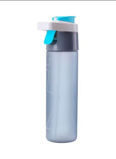 Water Mist Spray Bottle, Sport Drinking Water Bottle Anti-Leak with Mist Hydration 600ml